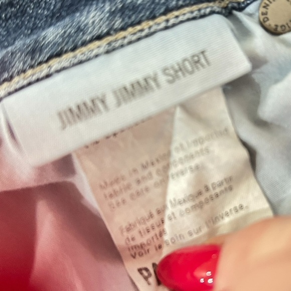 Paige Blue cuffed Denim Jimmy Jimmy Jean short shorts  distressed 26 - Picture 5 of 6